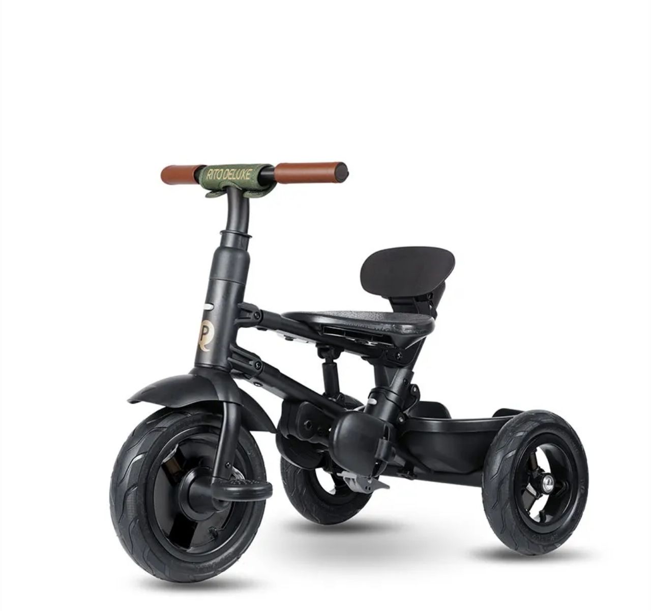 QPlay Rito Deluxe tricikl za decu sa gumenim točkovima do 25kg Green