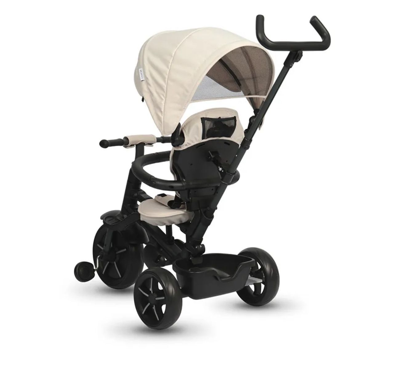 Qplay Rito Star Tricikl za decu Beige-pogled od nazad