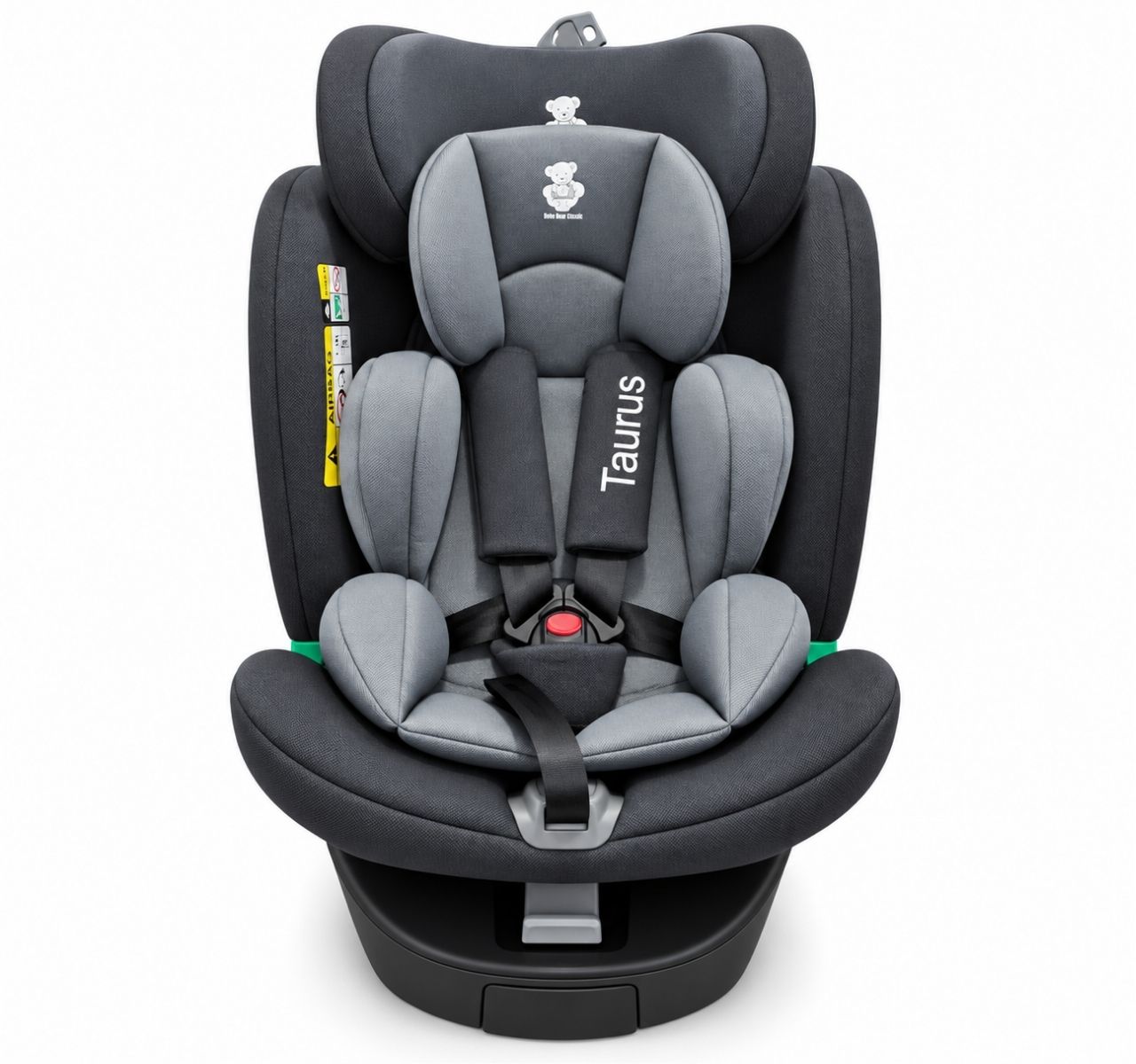 BBO Taurus i-Size Isofix auto sedište za decu 40-150cm-Black&Grey-pogled spreda