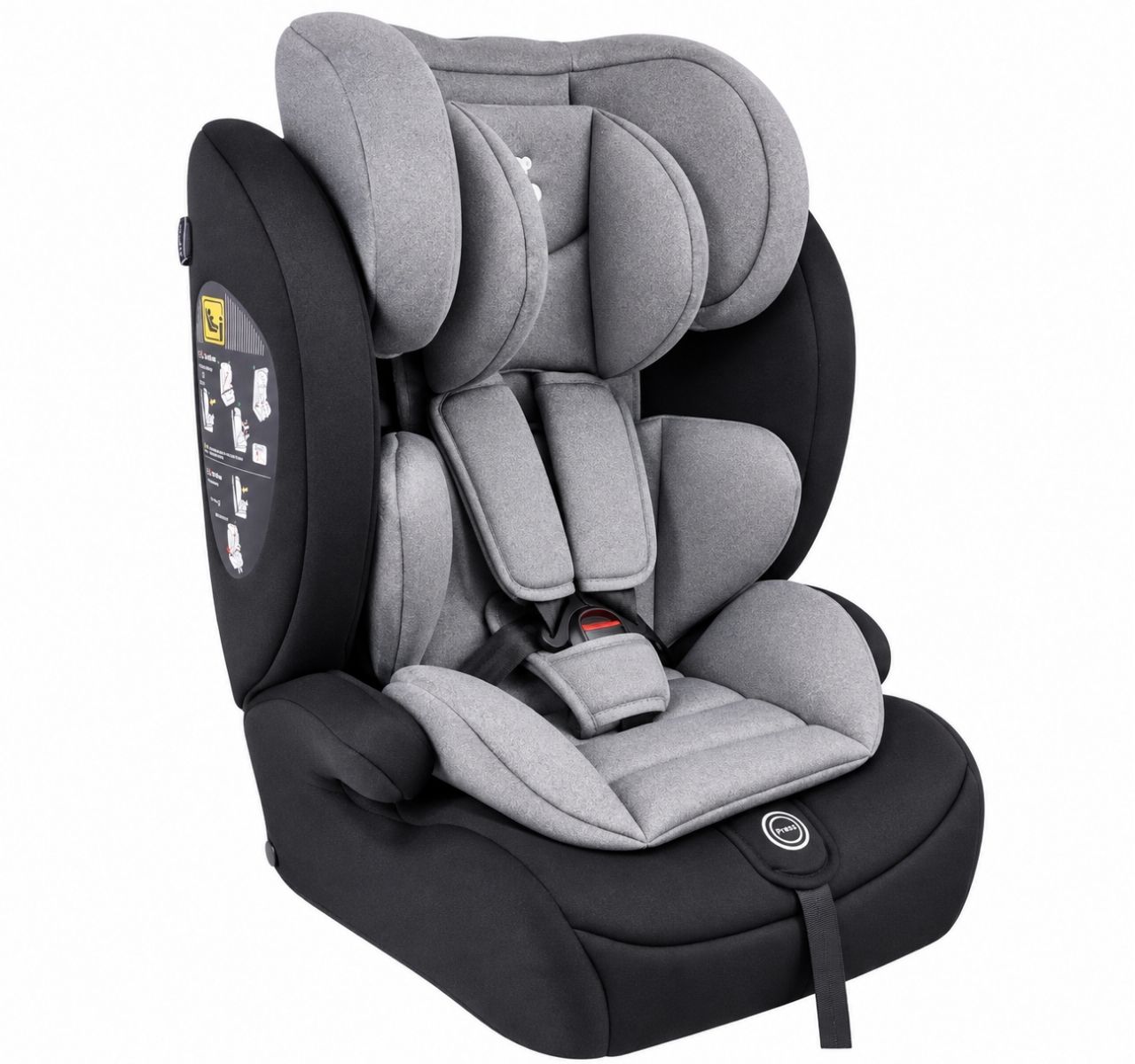 BBO Pluton i-Size auto sedište za decu 76-150cm-Black&Grey-Happy kids