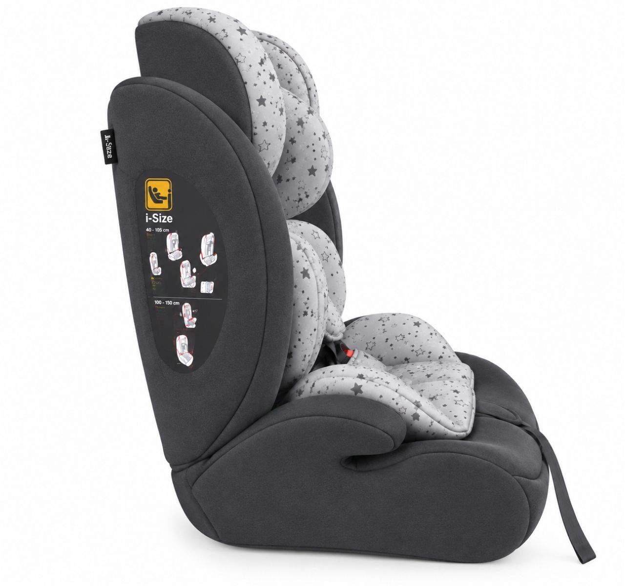 BBO Pluton i-Size auto sedište za decu 76-150cm-Black&Stars sa i-size-Happy kids
