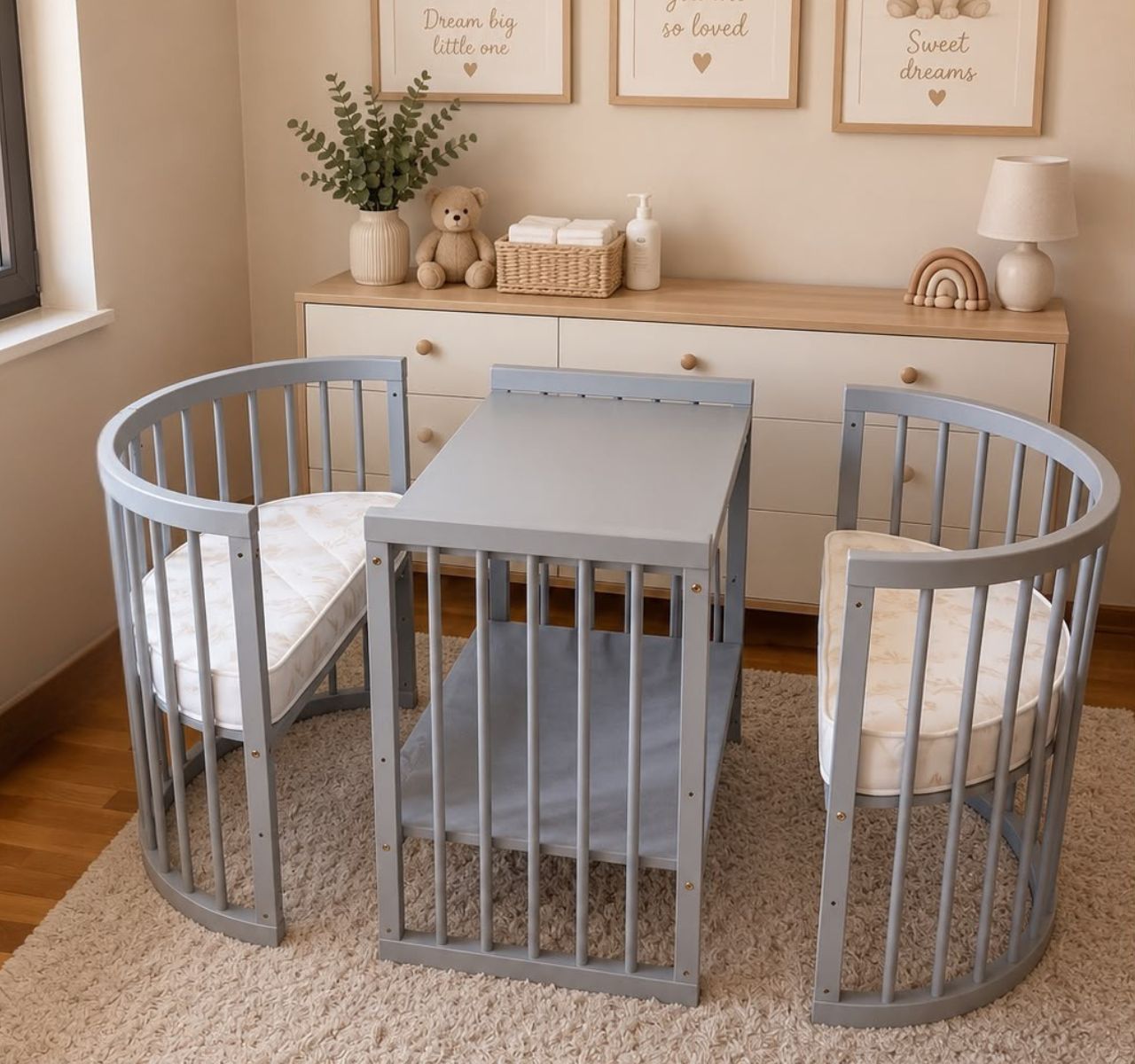 Little Booky krevetac za bebe 9u1 Grey-Happy kids