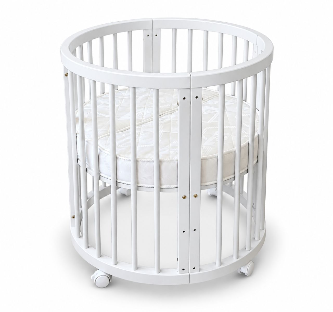 Little Booky okrugli krevetac za bebe 9u1 White-Happy kids