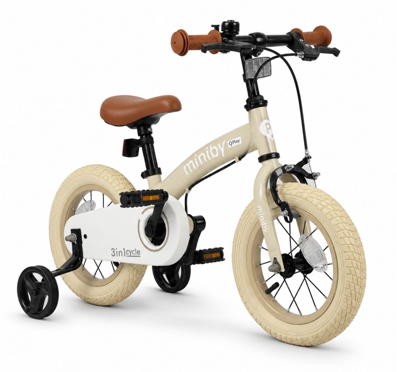 QPlay Miniby bicikl za decu 12inča Light Beige