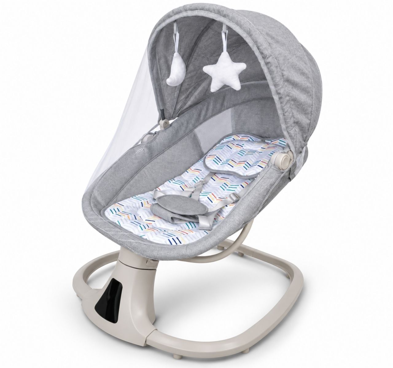 Only Deluxe 3u1 električna ljuljaška za bebe Grey-Happy kids