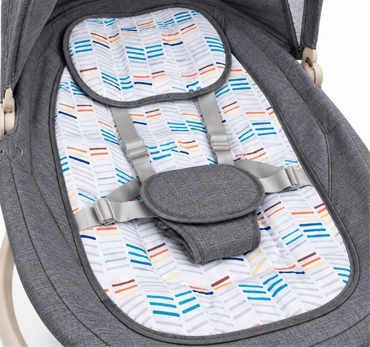 Only Deluxe 3u1 električna ljuljaška za bebe Dark grey-vezivanje u pet tacaka