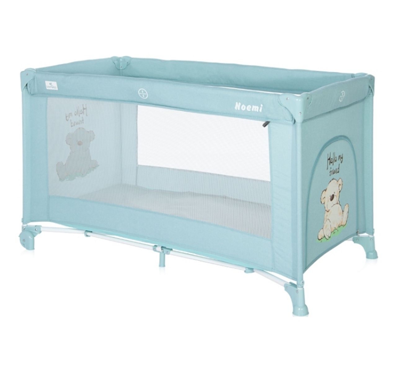 Lorelli Noemi prenosivi krevetac za bebe 1 nivo Blue surf teddy 