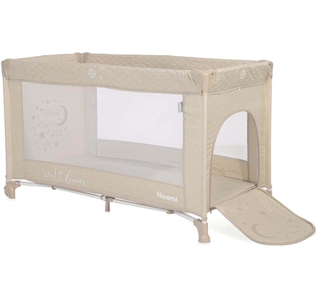 Lorelli Noemi prenosivi krevetac za bebe 1 nivo Fog beige star sa otvorom