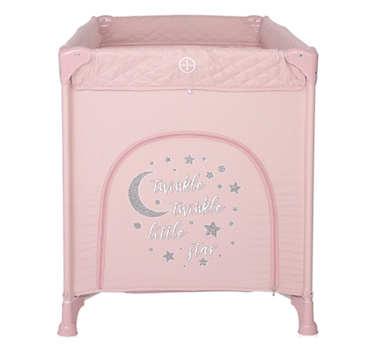 Lorelli Noemi prenosivi krevetac za bebe 1 nivo Mellow rose star-bocno