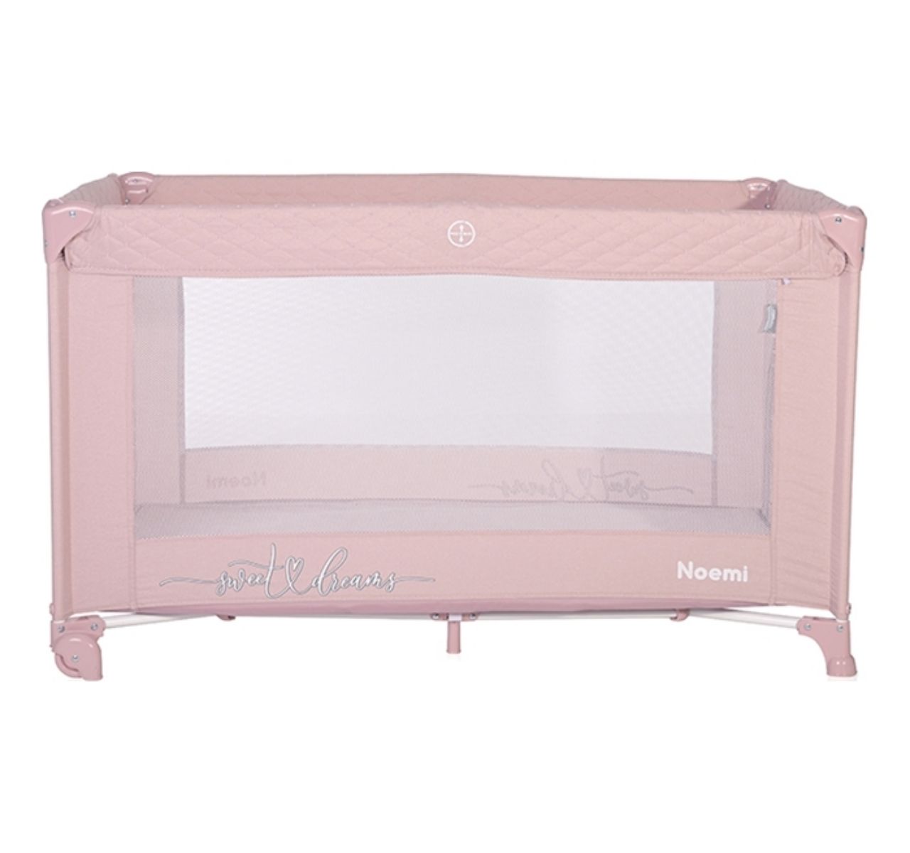 Lorelli Noemi prenosivi krevetac za bebe 1 nivo Mellow rose star-Happy kids