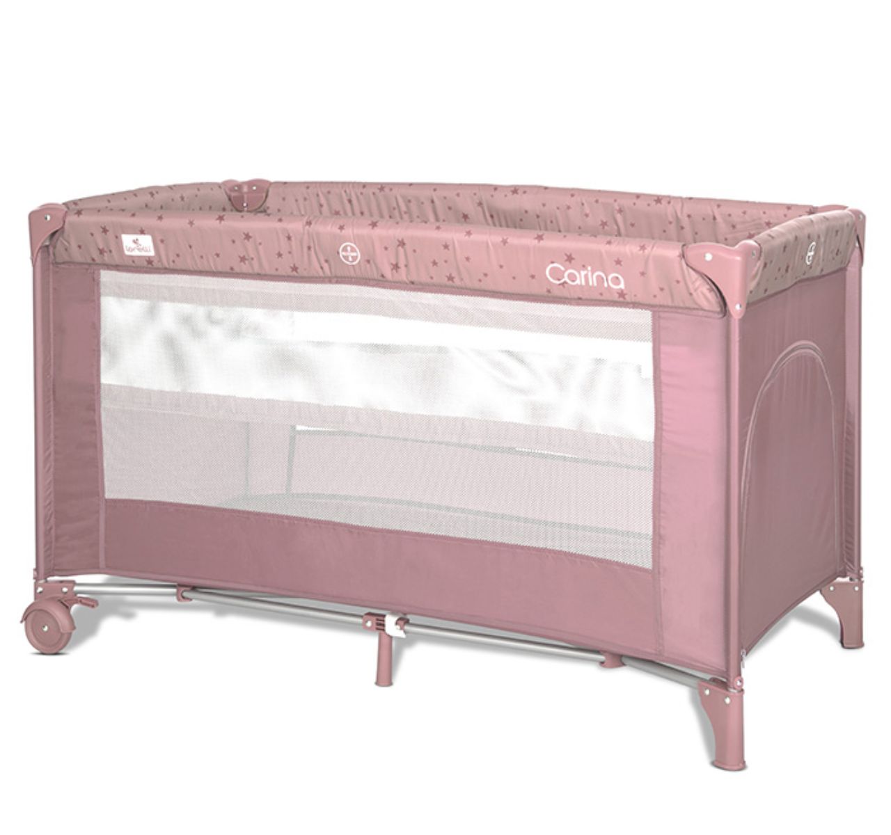 Lorelli Carina prenosivi krevetac za bebe 2 nivoa Pink stars