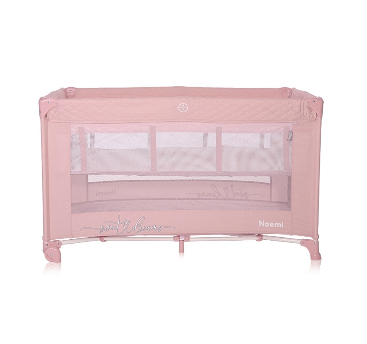 Lorelli Noemi prenosivi krevetac za bebe 2 nivoa Mellow rose star-Happy kids