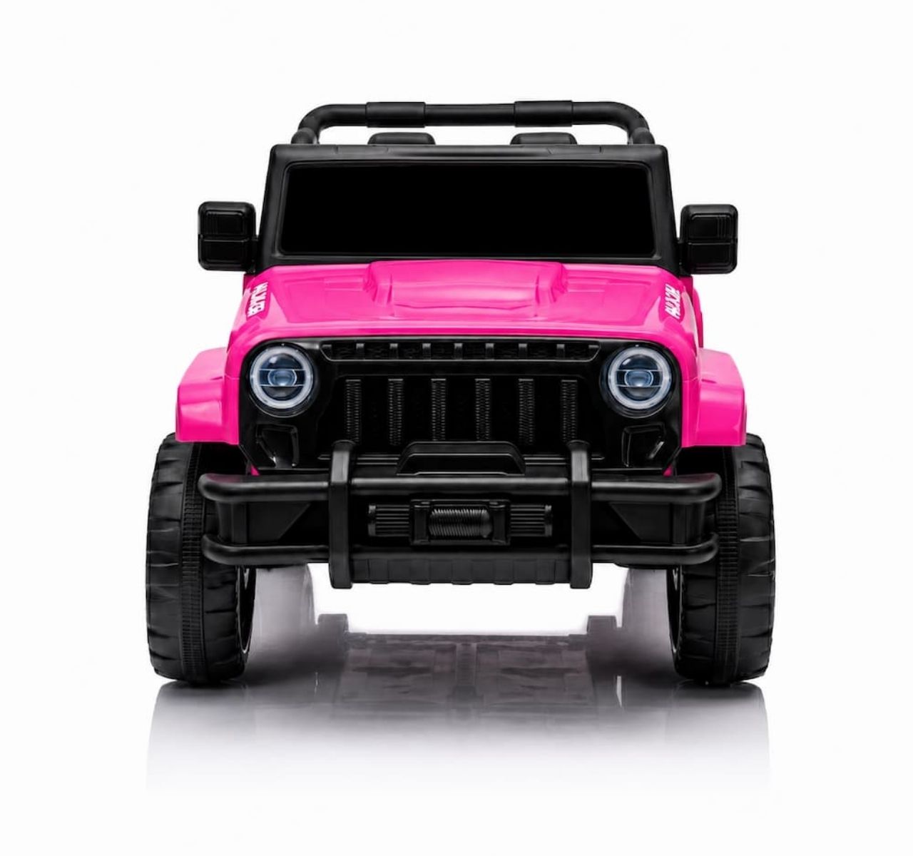 SM-Džip za decu Wrangler Mini 6V Roze-sa prednje strane