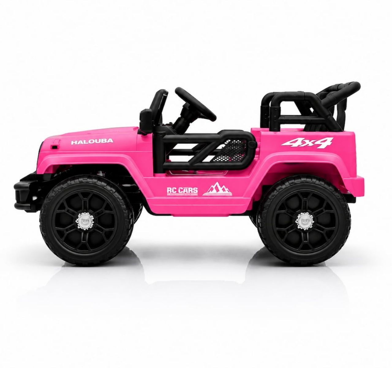 SM-Džip za decu Wrangler Mini 6V Roze-sa strane