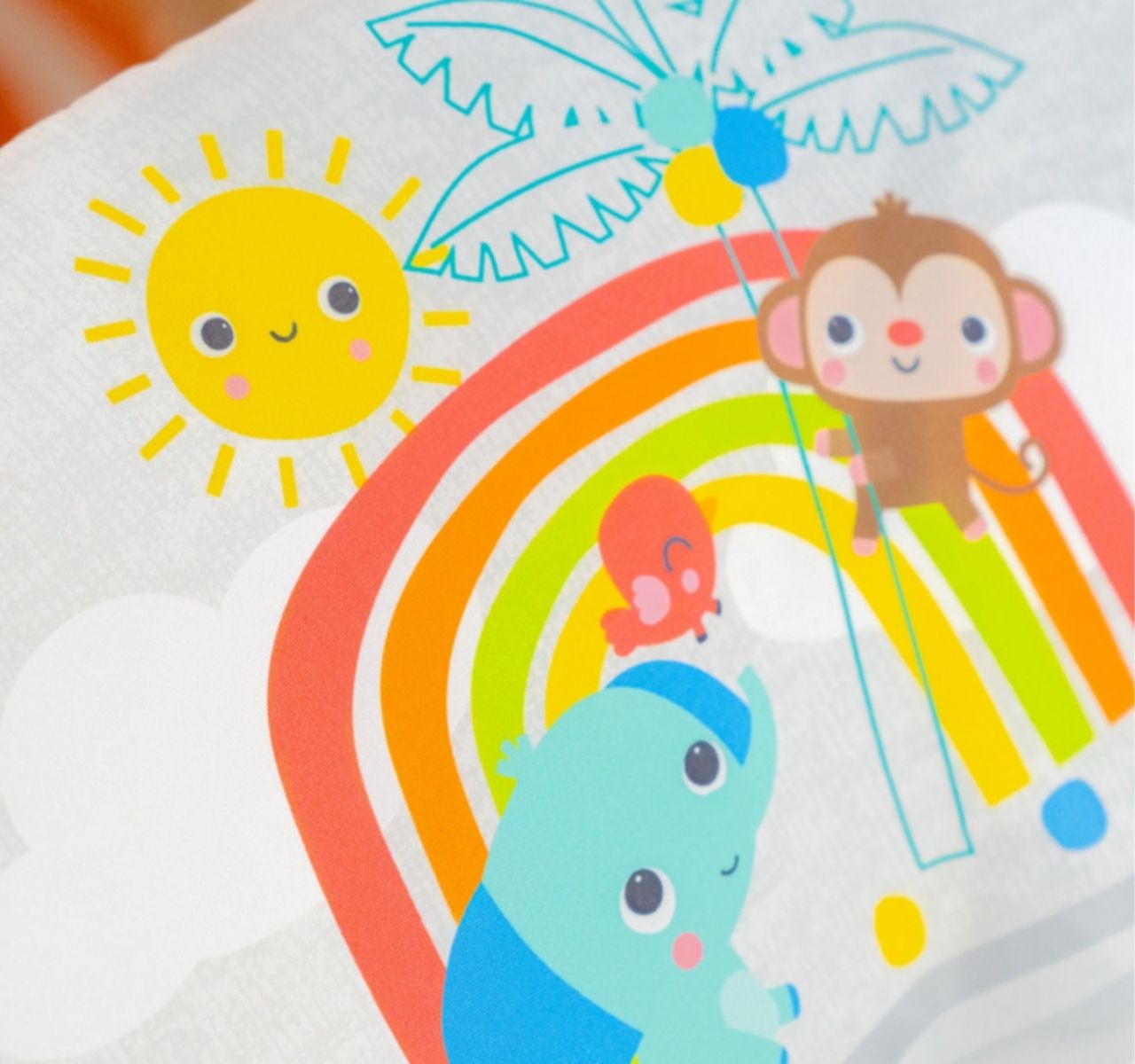 Kids II Bright Starts njihalica/ležaljka sa vibracijom do 9 kg-Playful Paradise-mekan materijal