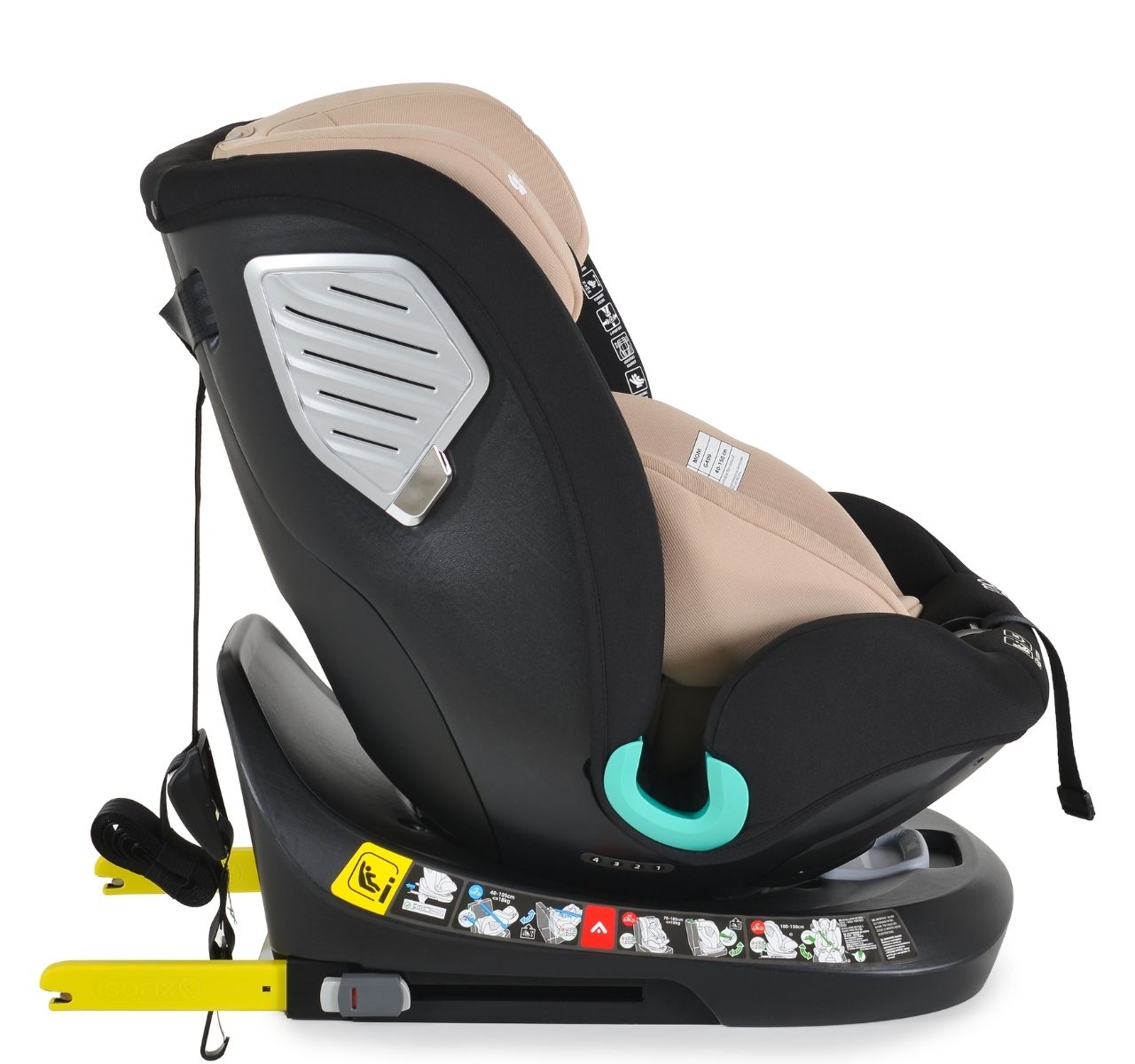Moni Serengeti i-Size Isofix auto sedište za decu Beige sa polozajima-Happy kids