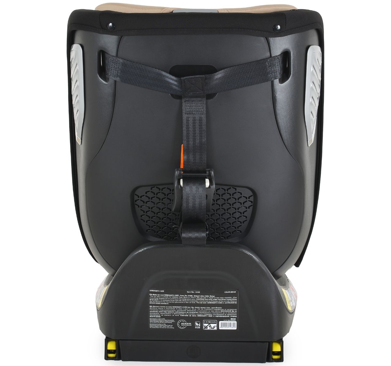 Moni Serengeti i-Size Isofix auto sedište za decu Beige-sigurnosni pojasevi