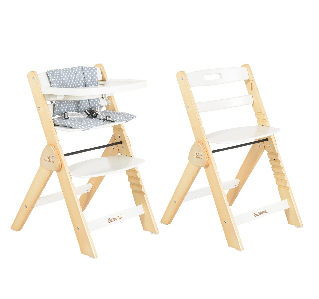   Cangaroo Caramel drvena hranilica za bebe White