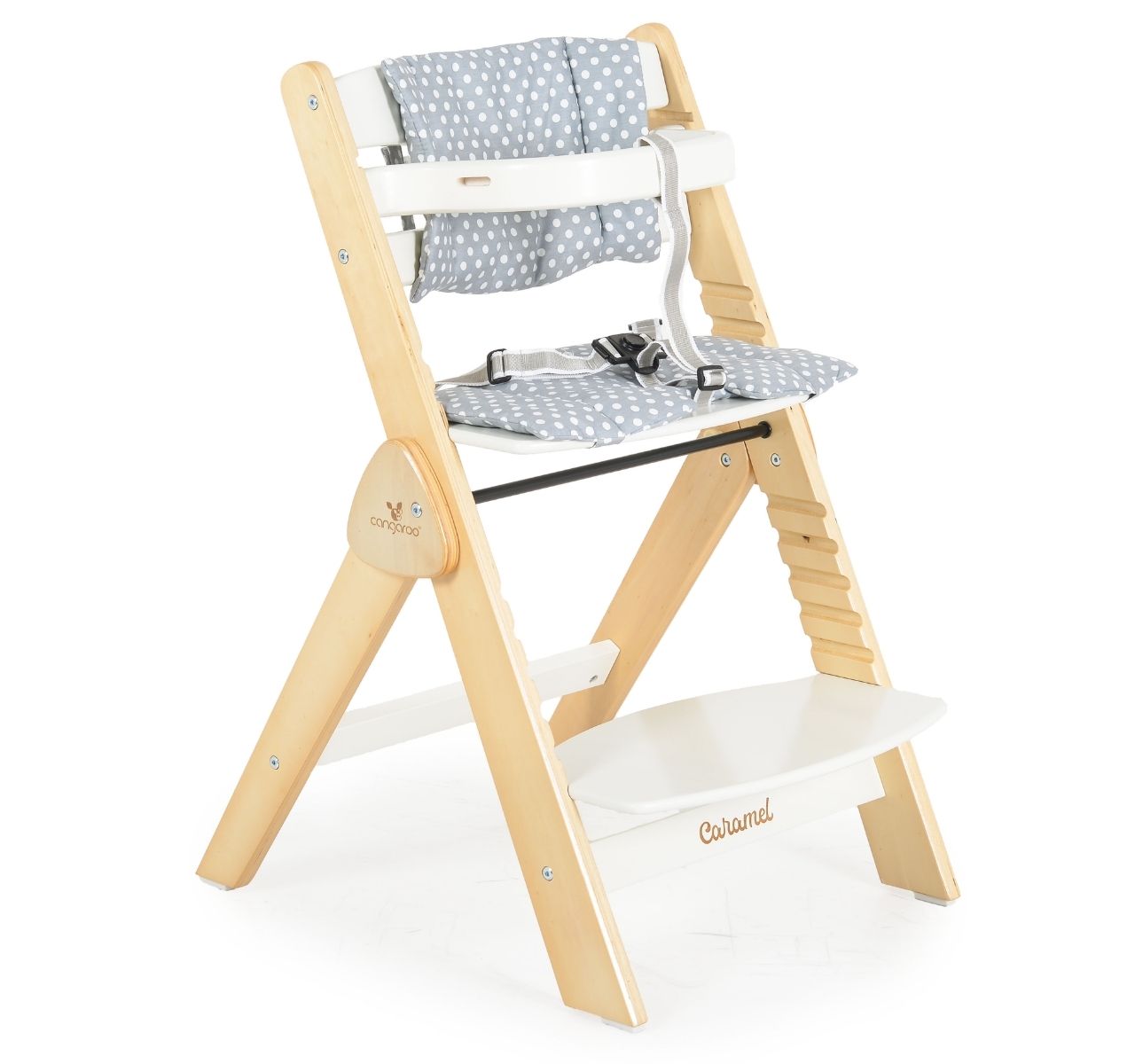   Cangaroo Caramel drvena hranilica za bebe White-Happy kids