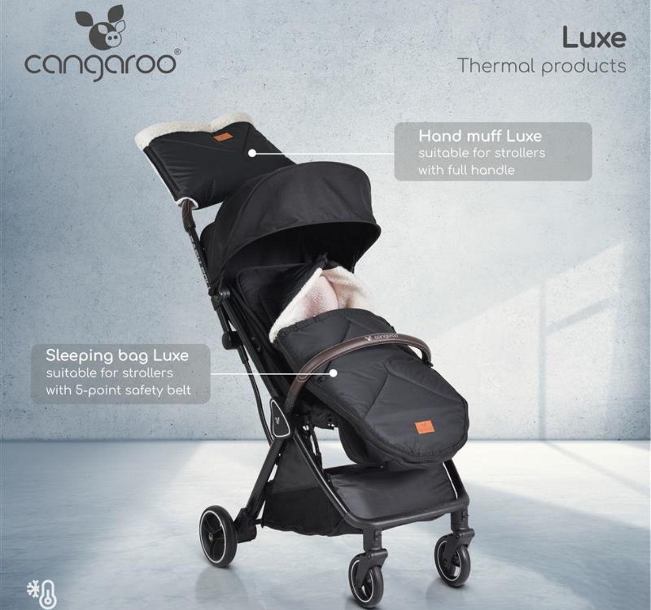 Cangaroo Luxe univerzalna zimska vreća za bebe Grey