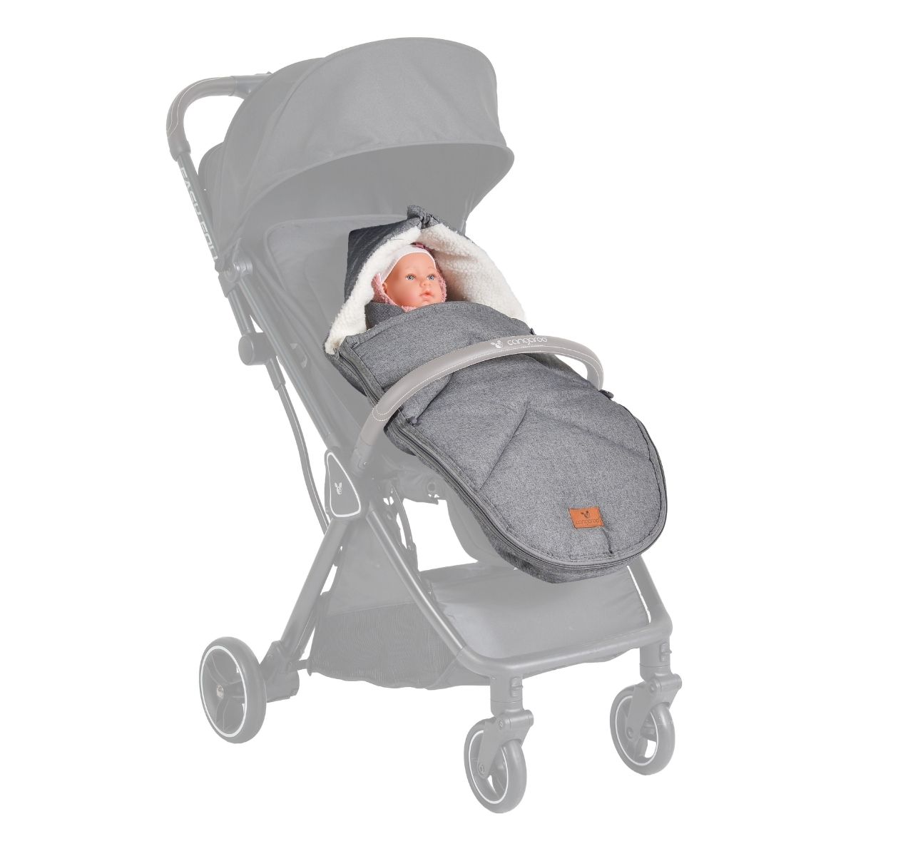 Cangaroo Luxe univerzalna zimska vreća za bebe Grey-Happy kids