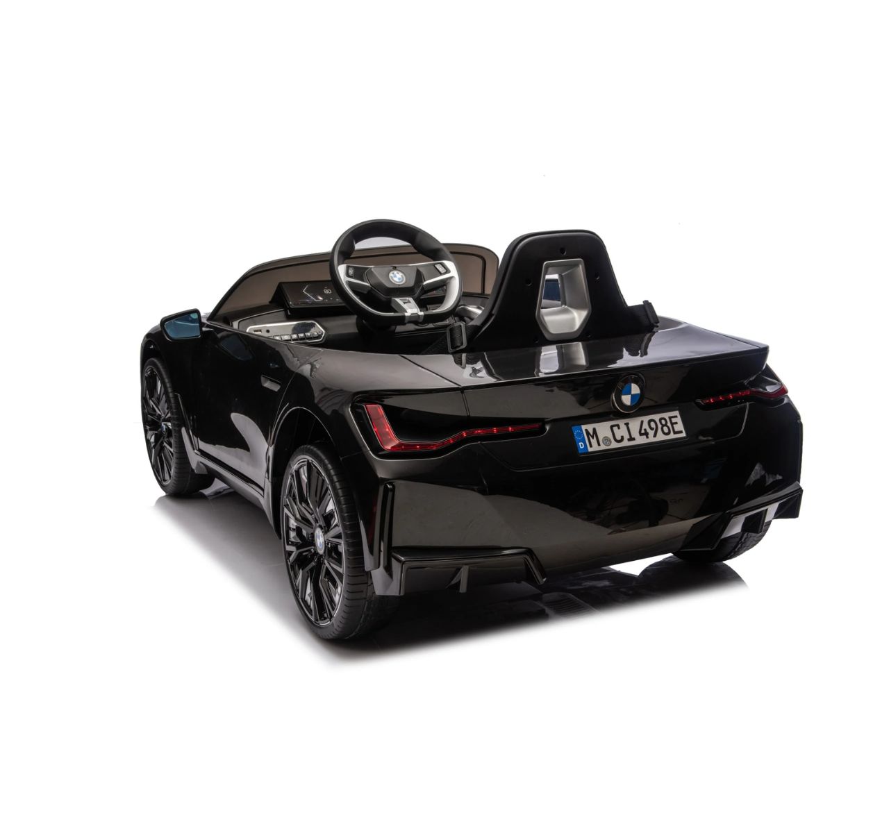 TS BMW I4 auto na akumulator 12V sa daljinskim upravljačem Black-pogled od nazad