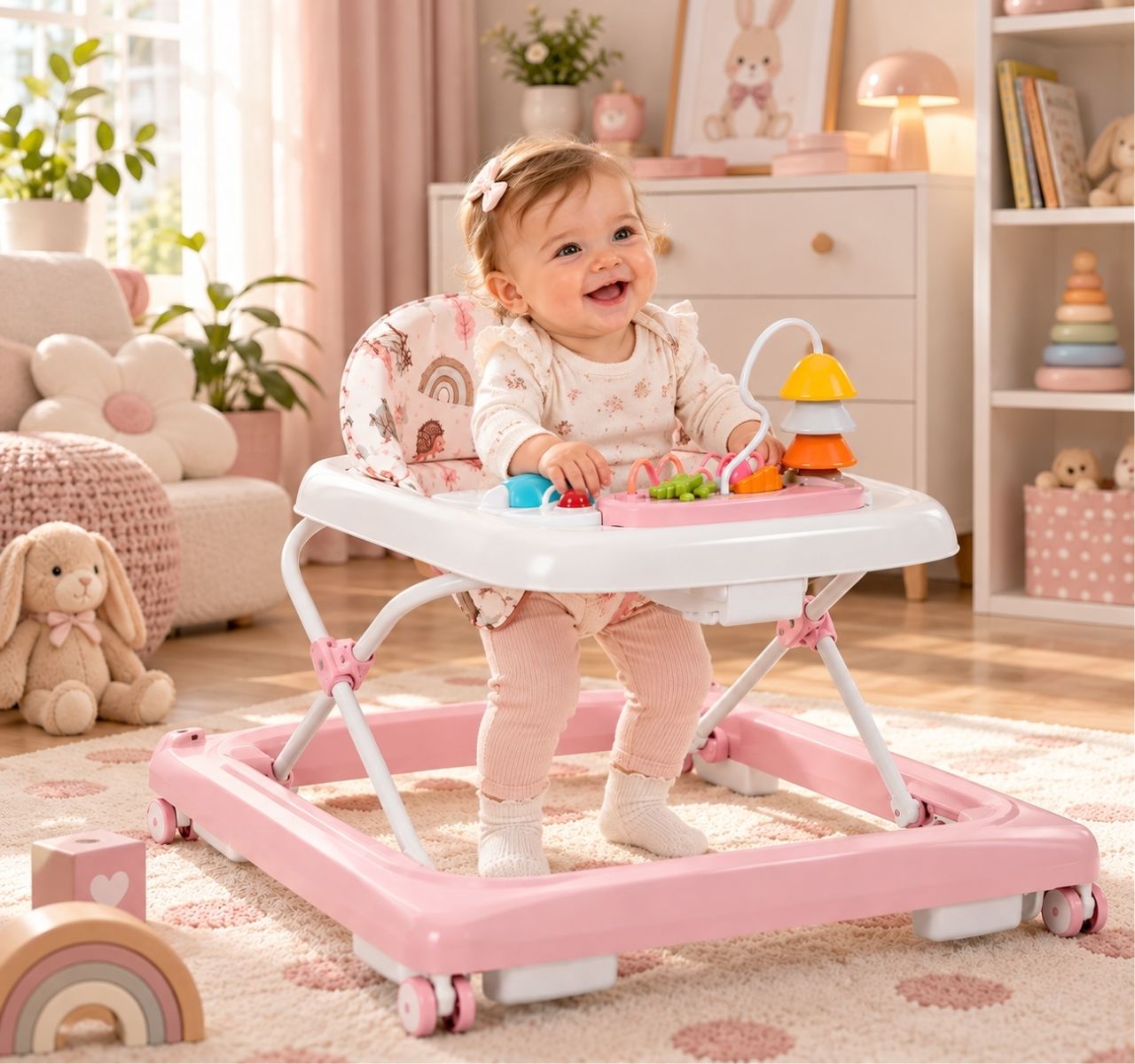 Lorelli Walkigo dubak za bebe Pink-Happy kids