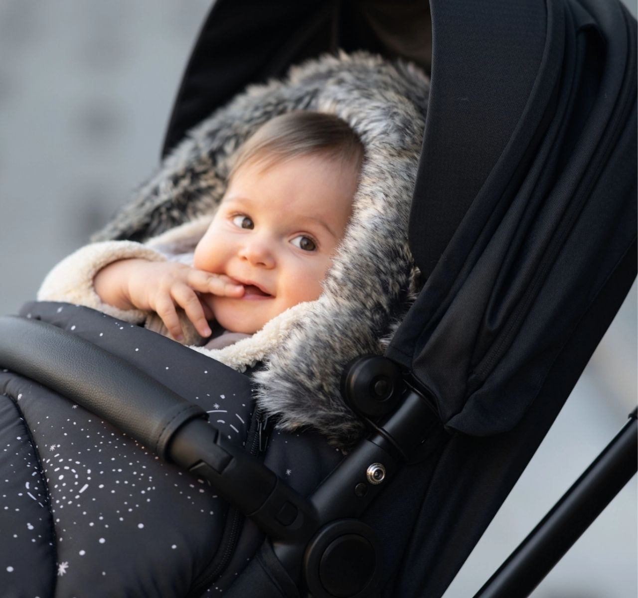Kikka Boo Trendy zimska navlaka za kolica Galaxy grey-Happy kids