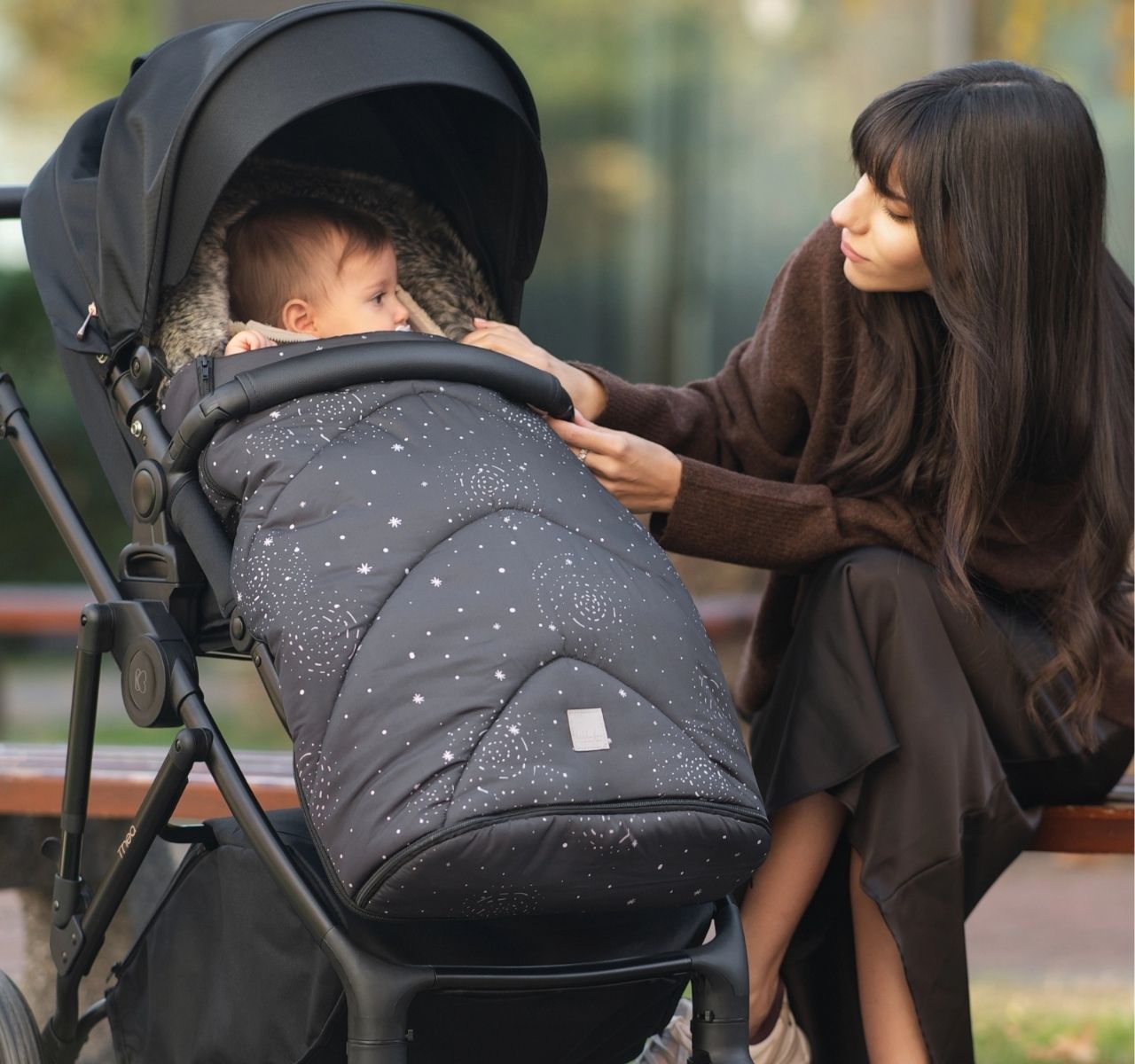 Kikka Boo Trendy zimska navlaka za kolica Galaxy black