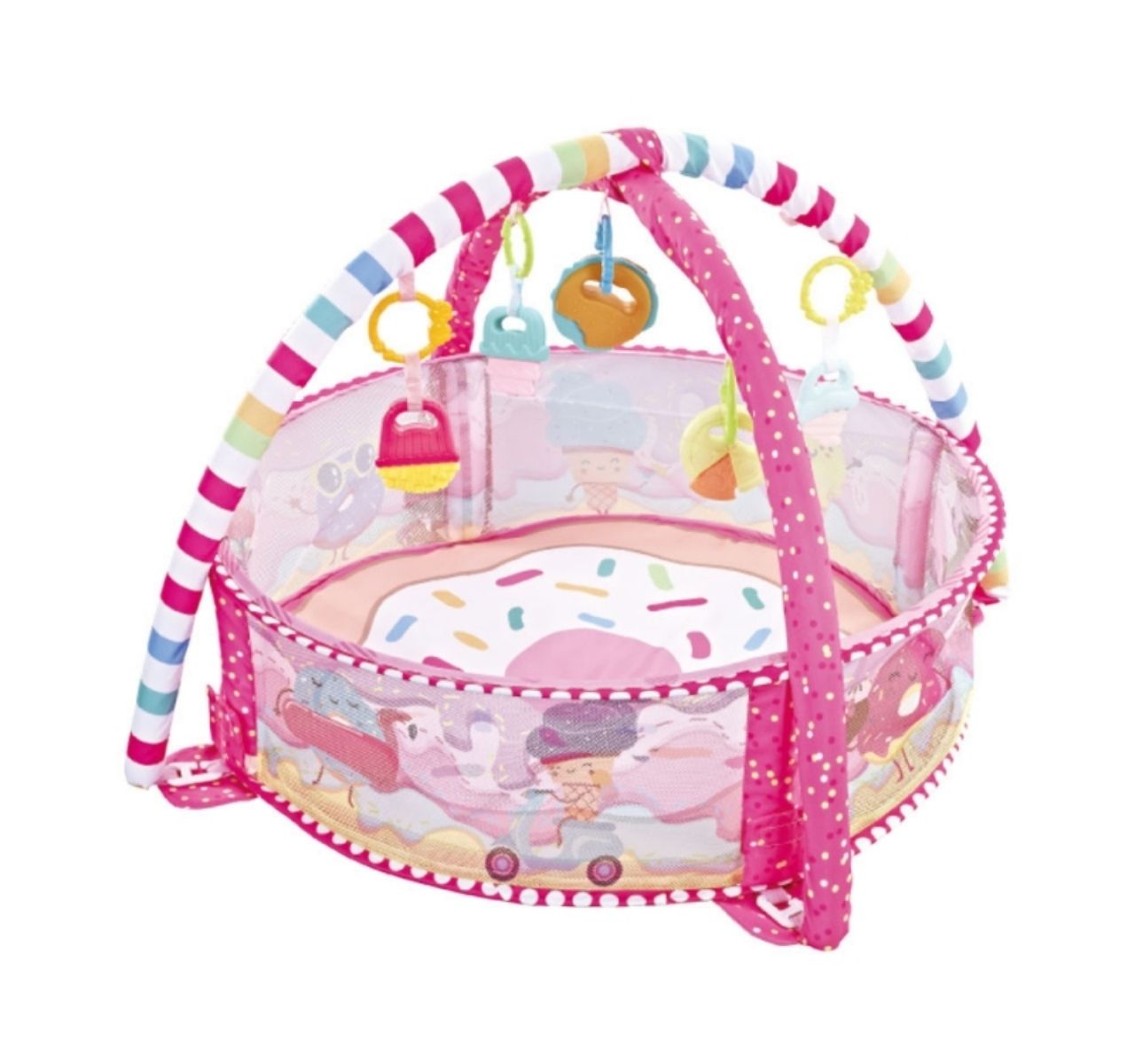 Kikka Boo Podloga za igru sa 30 loptica Marshmallow-Happy kids