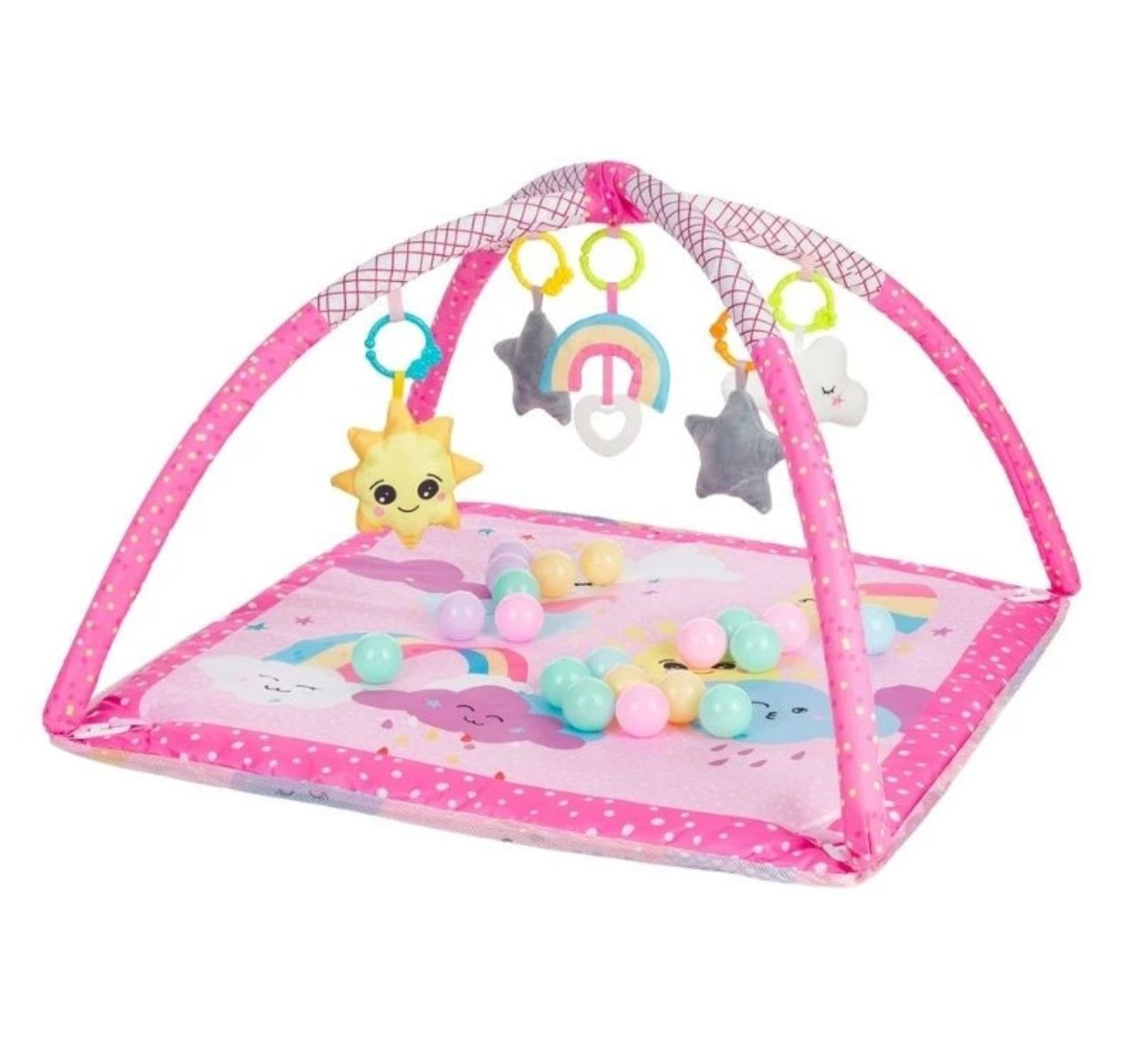 Kikka Boo podloga za igru sa 18 loptica Pink sky-Happy kids