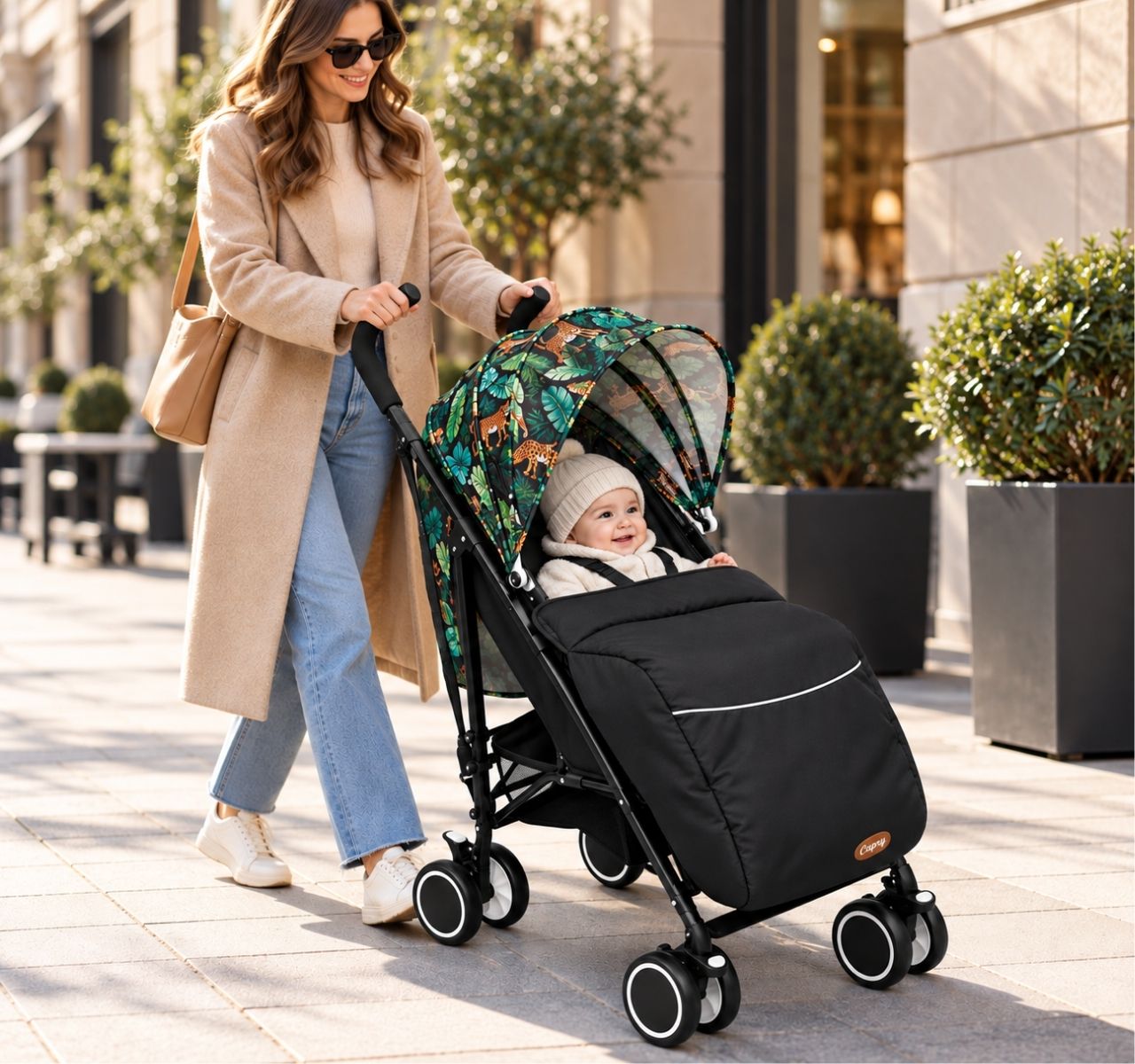 Only Capry univerzalna zimska navlaka za kišobran kolica Grey-Happy kids