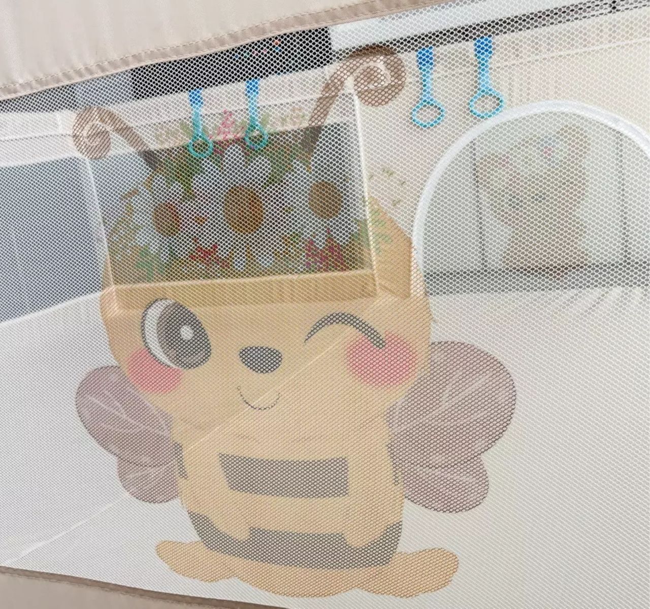 Joy ogradica za bebe 127x127 Bež print