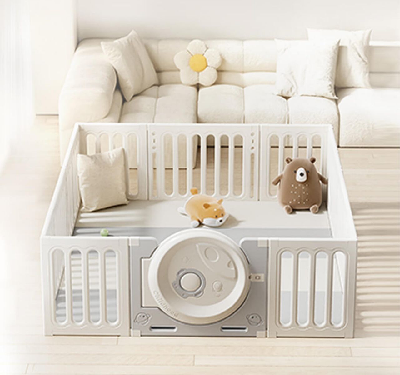Moni Garden multifunkcionalna ogradica Cubby-Land sa XPE podlogom i 50 loptica-Happy kids