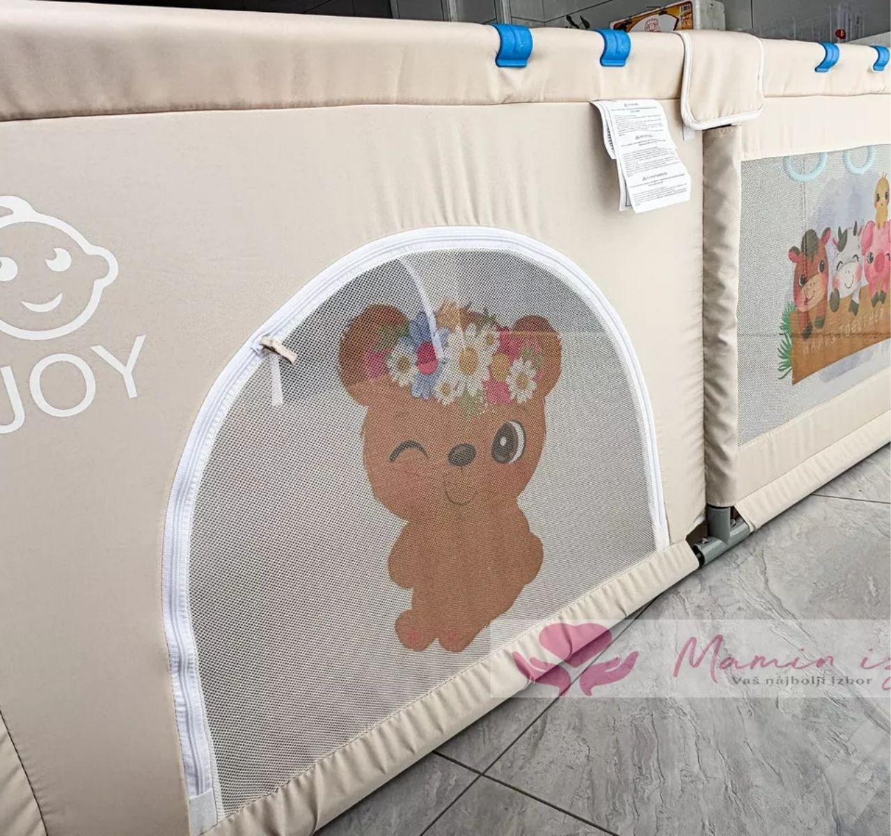   Joy ogradica za bebe 150x200 Bež+prnt