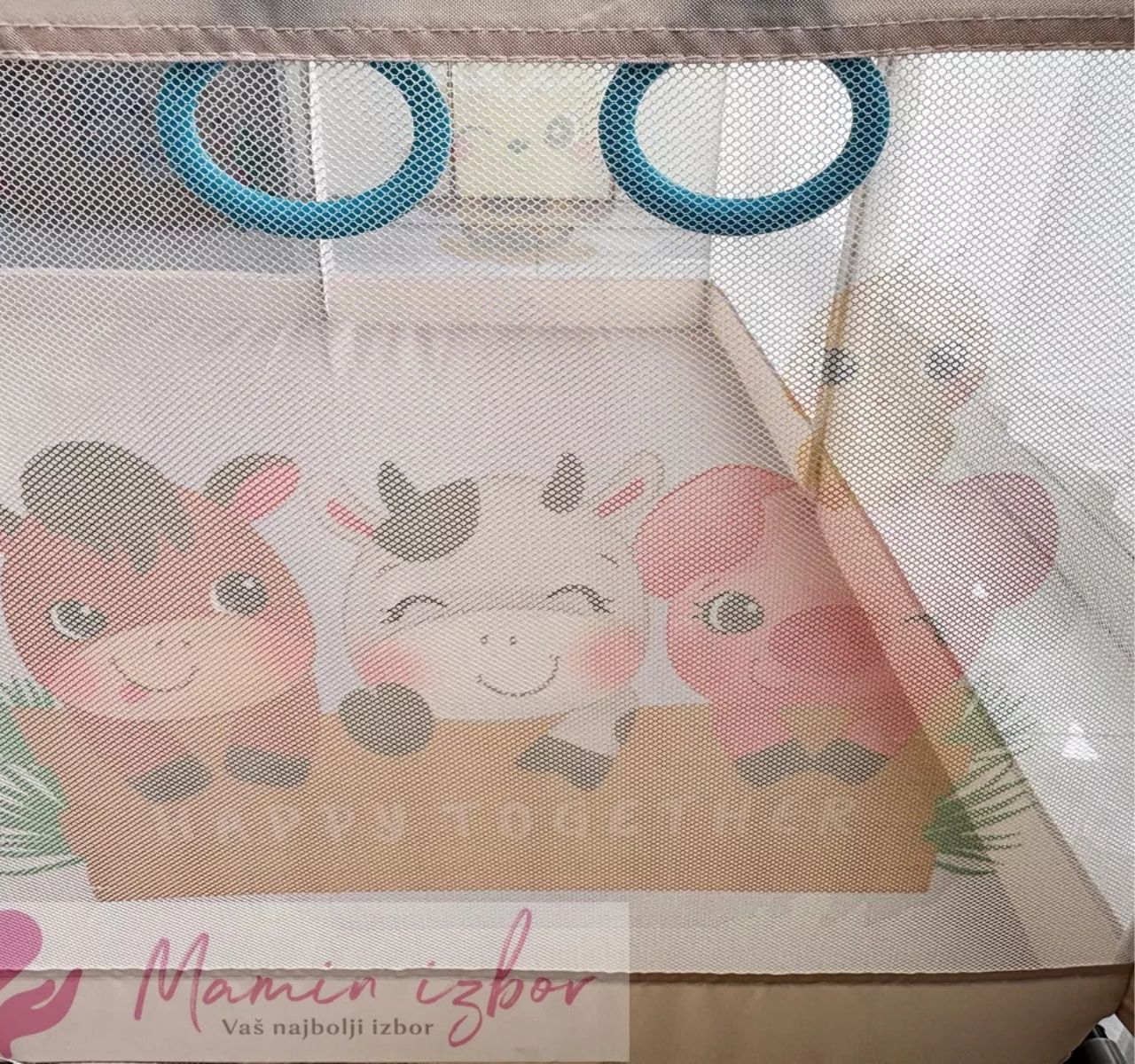   Joy ogradica za bebe 150x200 Bež+prnt-rukohvati