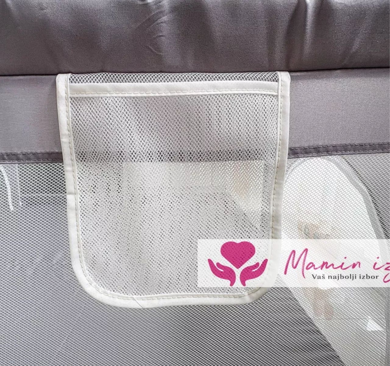   Joy ogradica za bebe 150x200 Siva+print-dzep za igracke