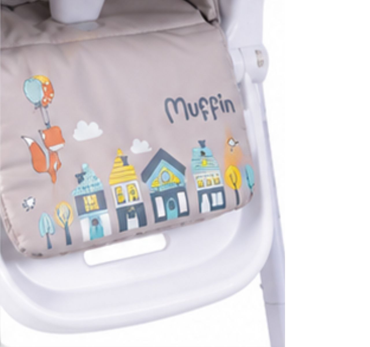 Moni Muffin hranilica za bebe Grey-naslon za noge