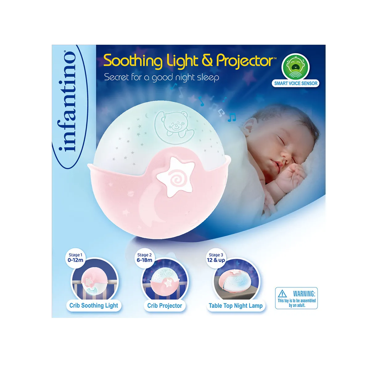 Noćna Lampa i Projektor-Infantino-Roze