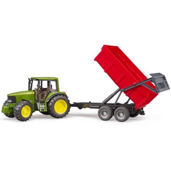 Bruder Traktor JD sa crvenom prikolicom