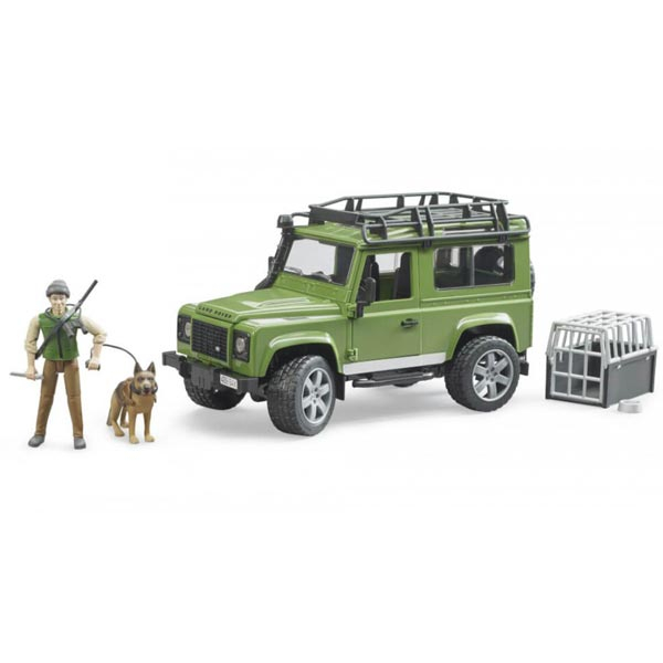 Bruder  Džip Land Rover sa šumarom i lovačkim psom