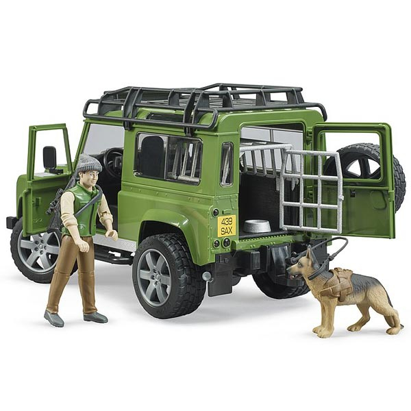 Bruder  Džip Land Rover sa šumarom i lovačkim psom