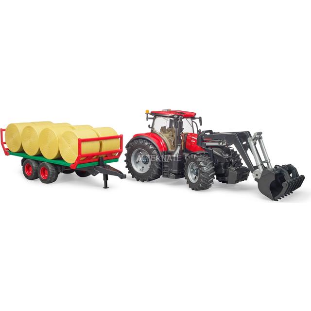 Bruder Traktor Case IH Optum 300CVX sa utovarivačem i prikolicom