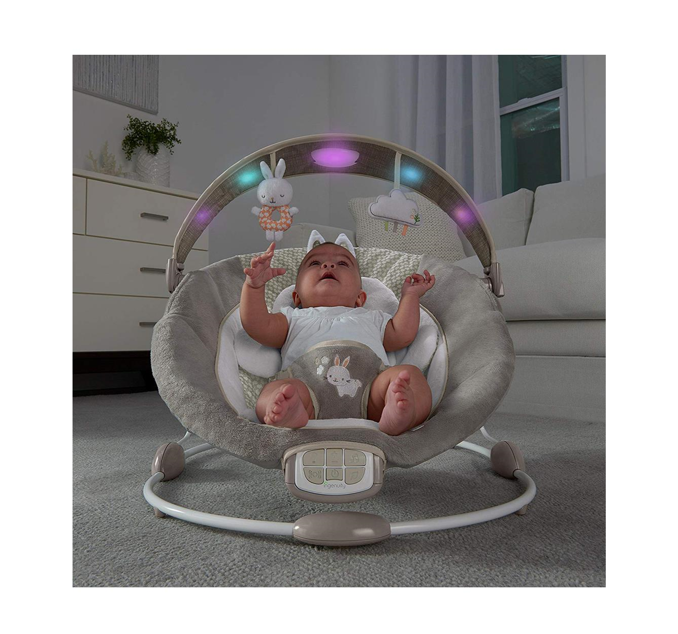 Ingenuity lezaljka njihalica za bebe InLighten Bouncer-Twinkle Tails