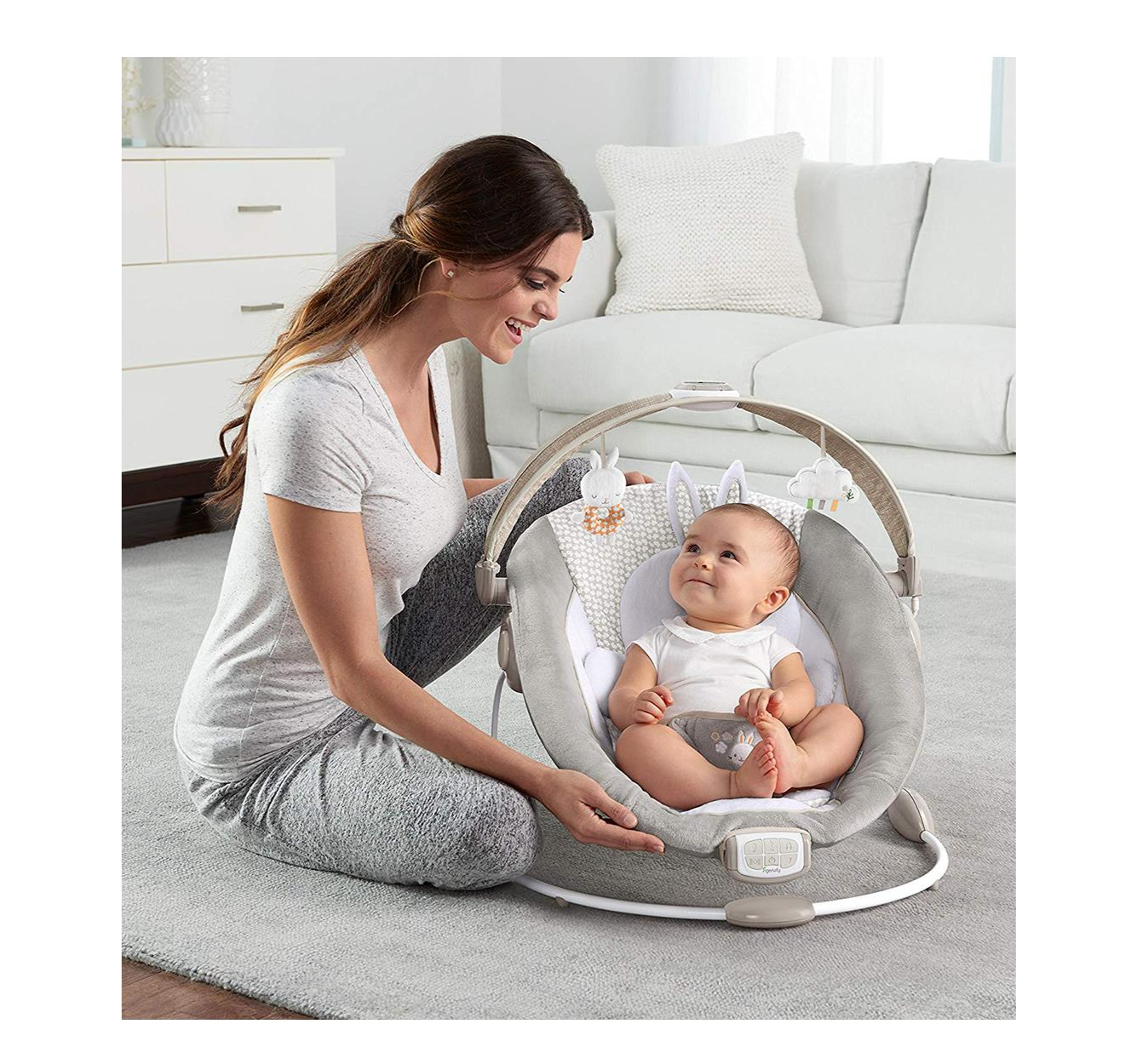 Ingenuity lezaljka njihalica za bebe InLighten Bouncer-Twinkle Tails