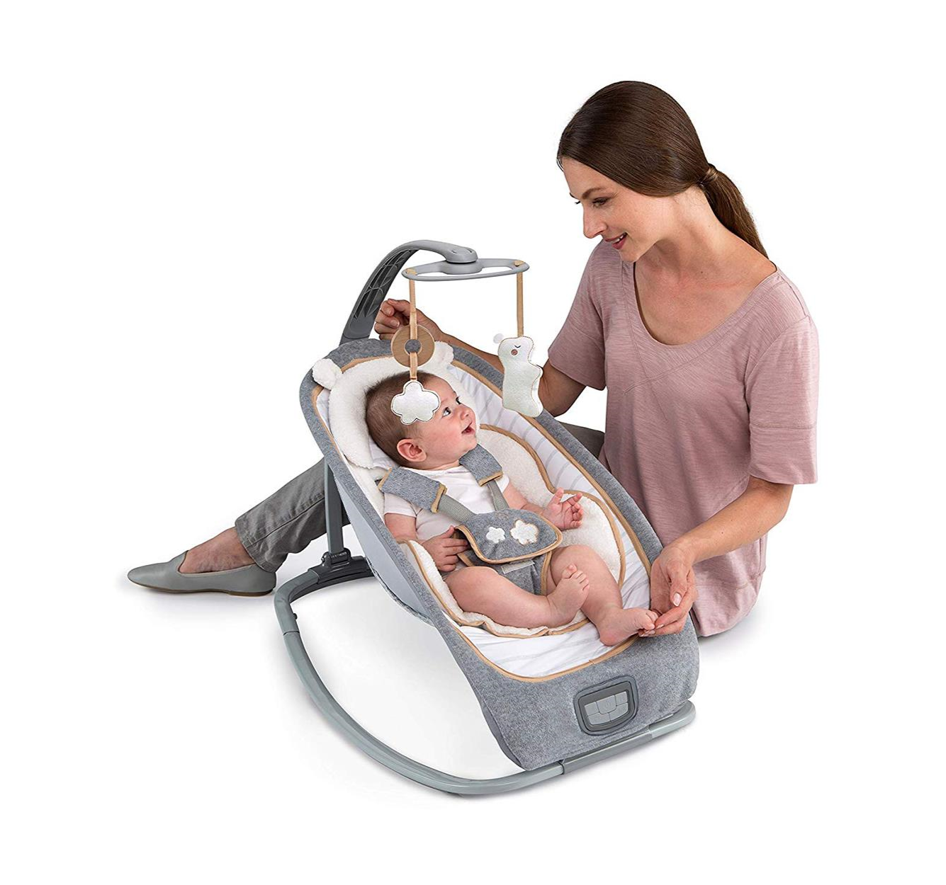Ingenuity lezaljka-njihalica Boutique Collection Rocking Seat Bella Teddy