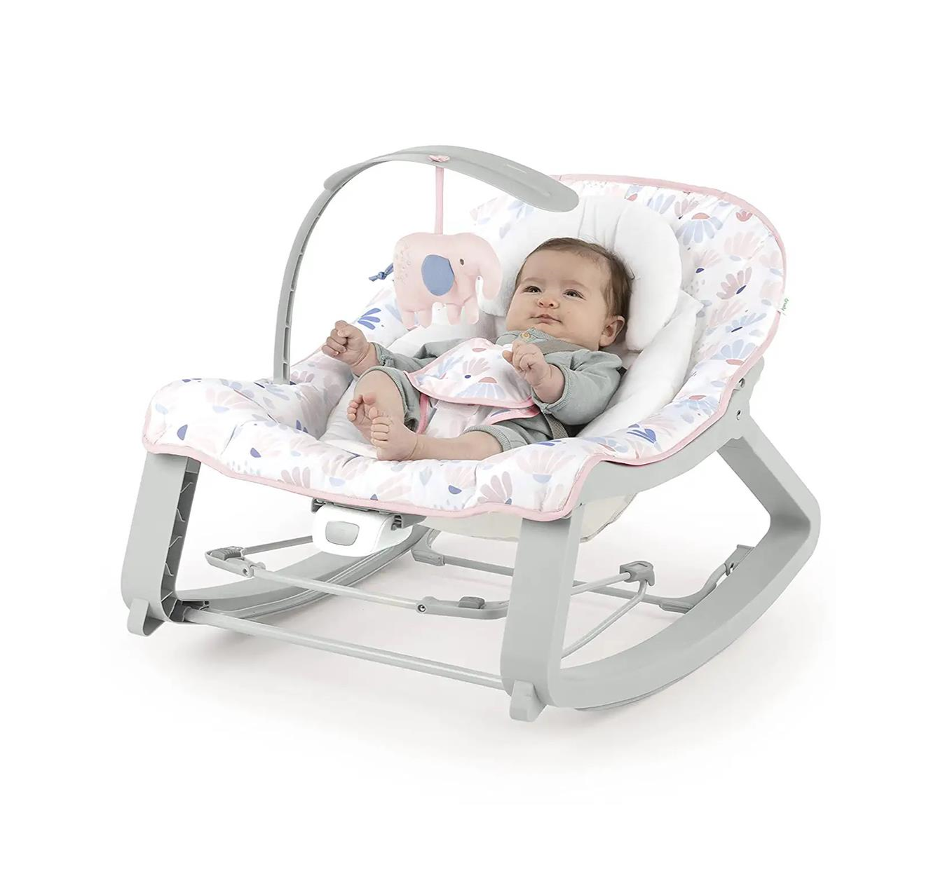 Ingenuity elektricna ljuljaska Keep Cozy-Grow With Me Rocking Seat-Pink