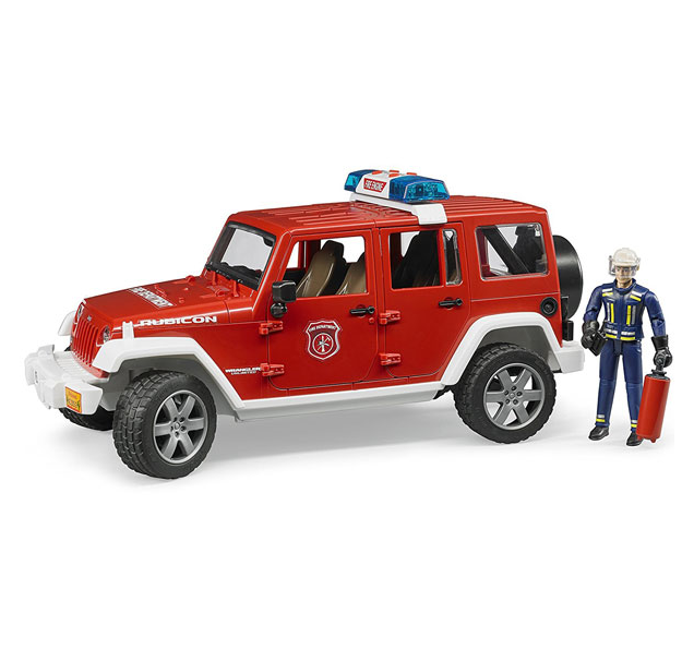 Bruder igračka Jeep Wrangler Unlimited Rubicon vatrogasni sa figurom-025281