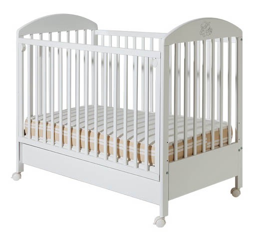 Bambino Bambi beli krevetac za bebe sa fiokom