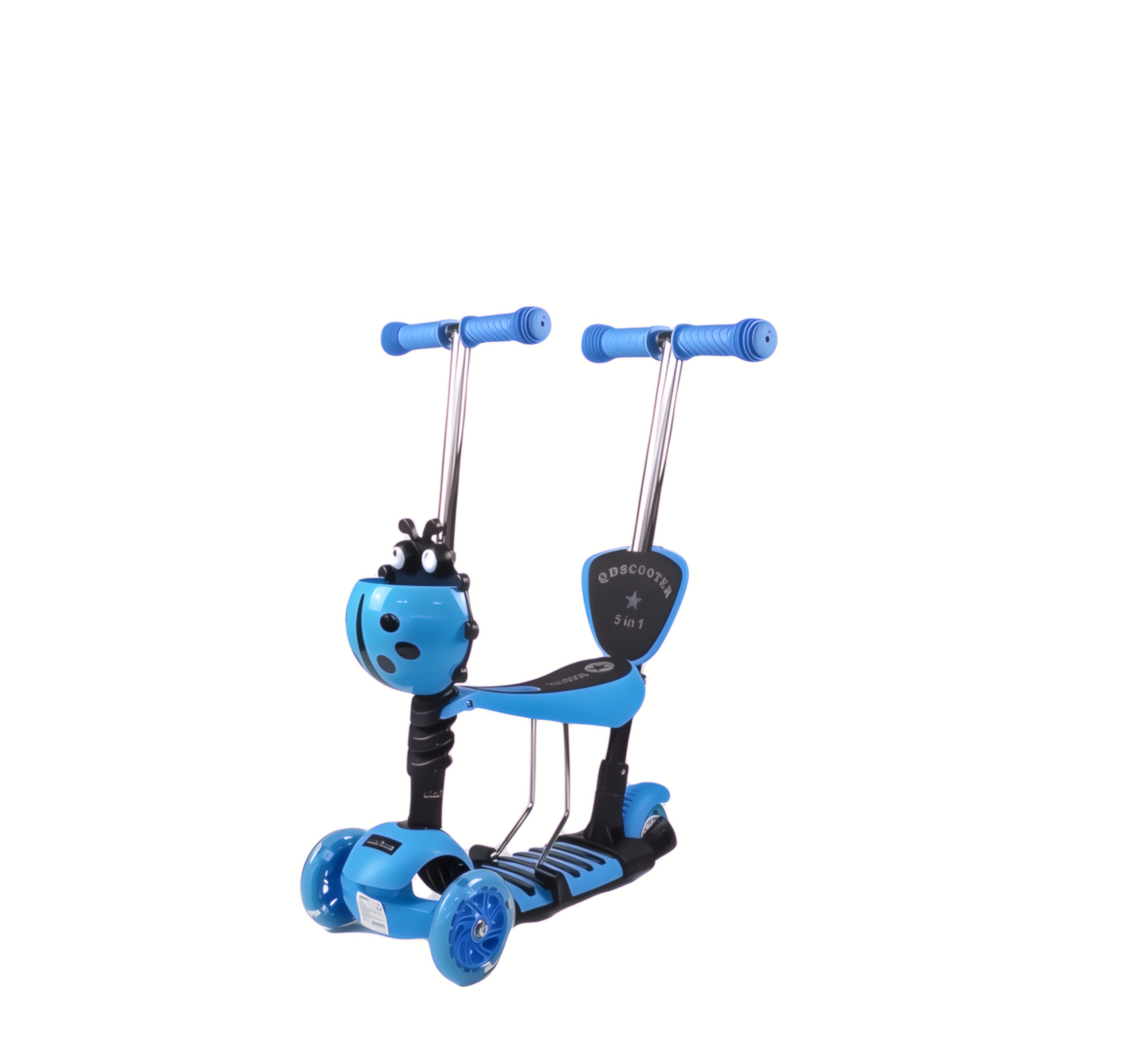 Trotinet 5u1 Scooter-Bubamara, za decu( sa svetlećim točkovima) -plavi ,nosivosti do 25kg
